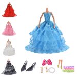 Robe de mariée multi - couches, chaussures, robe de princesse, tenue mignonne pour poupée barbie, cadeau ... Robe de mariée multi - couches, chaussures, robe de princesse, tenue mignonne pour poupée barbie, cadeau ...