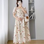 Robes de maternit en mousseline de soie, vtements d't pour femmes enceintes, style chinois, vintage, ...