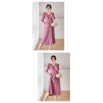 Robe de maternit plisse a manches longues et col en v pour femme enceinte, pull de grossesse, style ...