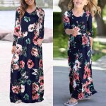 Robe mre - fille a fleurs, vtements assortis pour mre et fille, tenues de famille, tenues de plage, ...