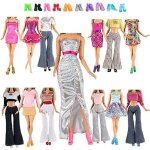 Robes de poupe faites a la main, accessoires de tenue mini dcontracte pour enfants, vtements de fte, ...