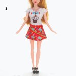 Robe de poup�e a la mode, v�tements d�contract�s pour poup�es de 30cm, haut, pantalons, robe de princesse, ...