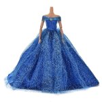 Robe de princesse de mariage faite a la main, jupe et chaussures pour poupe barbie, vtements elgants, ...