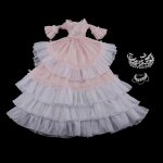 Robe de princesse de poupe rose 1:3, ensemble fait a la main pour pices de poupes, jouets pour filles ...
