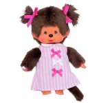 Robe a ruban rose pour fille monchhichi - 20 cm