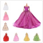 Robe de soire multicouche 1 pice, meubles pour vtements de poupe, accessoires ou chaussures