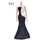 Robe de soire queue de poisson a paillettes noires, vtements de princesse originaux pour poupe, meilleurs ...