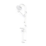 Robinet miniature de salle de bains 1:12, robinet de bain - douche, porte - serviettes, plat, paniers ...