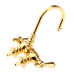 Robinet mitigeur dor miniature pour maison de poupe, pour salle de bain, baignoire, cuisine, dcoration ...