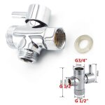 Robinets de remplissage d'eau a 3 voies g1 / 2  g 3 / 4 , femelle mle adaptateur en t, accessoires de ...