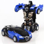 Robot transformable en collision, modle de police, inertie frappe voiture en plastique, jouets cadeaux ...