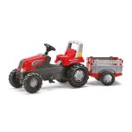 Rolly toys tracteur a pedales avec remorque rollyjunior rt