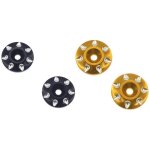 Rondelles a vis m3 en mtal jaune et noir, 2 jeux pour voitures rc buggy camion tout terrain, aile arrire, ...