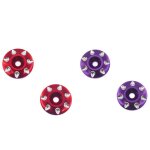 Rondelles a vis m3 en m�tal, violet et rouge, 4 pi�ces, aile de queue, pour buggy tout - terrain, camion ...