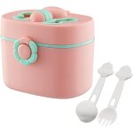 Rose - distributeur de lait pour bb, 410ml distributeur a touche unique, pot de lait pour bb avec ...