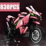Rose - jouets de moto technique kawasaki h2r, mod�le de v�hicule en fiber de carbone, blocs de construction ...