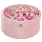 Rose poudr� piscine a balles: rose pastel / rose / transparent / perle h40