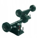 Roue et camion de skateboard noir