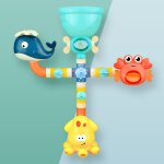 Roue a eau de tuyau tourne autour des jouets de bain pour bb, commutateur de plomberie de salle de ...