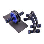 Roues de musculation ab, appareil a roulettes avec barre de traction, equipement d'entranement a domicile ...