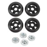 Roues de rechange pour bagages, 4 pices, pour valise de voyage, roulettes pivotantes universelles flexibles ...