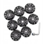 Roues de skateboard lumineuses bleu vert rose