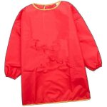(l - rouge) blouse de peinture pour enfants, tablier pour enfants, bavoir a