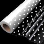 Rouleau d'emballage de cellophane a pois blancs de 20 m x 84 cm, rouleau d'emballage de cellophane transparent ... Rouleau d'emballage de cellophane a pois blancs de 20 m x 84 cm, rouleau d'emballage de cellophane transparent ...