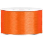 Rouleau de ruban de satin orange de 25 m de large - 50 mm de large - orange - ruban dcoratif - cadeau ...