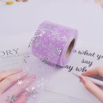 Rouleaux de tulle brcorporelle flocon de neige argenté, décoration d'anniversaire, décoration de mariage, ... Rouleaux de tulle brcorporelle flocon de neige argenté, décoration d'anniversaire, décoration de mariage, ...