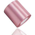 Ruban de satin or rose 100 mm x 22 m - pour dcoration de cadeau de mariage, de baptme et d'anniversaire ...