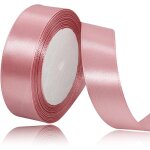 Ruban de satin or rose 25 mm x 22 m - pour d�coration de cadeau de mariage, de bapt�me et d'anniversaire ...