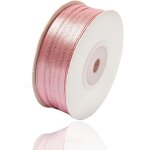 Ruban de satin or rose 3 mm x 91 m - pour dcoration de cadeau de mariage, de baptme et d'anniversaire ...