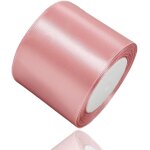Ruban de satin or rose 75 mm x 22 m - pour dcoration de cadeau de mariage, de baptme et d'anniversaire ...