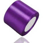 Ruban de satin violet 75 mm x 22 m - pour dcoration de cadeau de mariage, de baptme et d'anniversaire ...