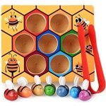 Ruche d'abeilles a associer pince classement couleurs jeu montessori Ruche d'abeilles a associer pince classement couleurs jeu montessori
