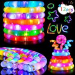 Rvkal - 12 pièces lumineux tube pop, mini tubes de pop jouets sensorie, fidget toys baton lumineux fluo, ... Rvkal - 12 pièces lumineux tube pop, mini tubes de pop jouets sensorie, fidget toys baton lumineux fluo, ...