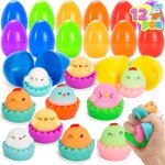 Rvkal - lot de 12 ?ufs de pâques préremplis avec jouets poussin stress relief squishies poulet mignon ... Rvkal - lot de 12 ?ufs de pâques préremplis avec jouets poussin stress relief squishies poulet mignon ...