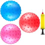 Rvkal - lot de 3 balles a picots gonflables de 20 cm - pour yoga, massage, stress - avec pompe a air ...