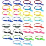 Rvkal - lot de 30 bracelets a fermeture eclair de couleurs mlanges - jouets sensoriels - soulage le ...