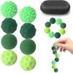 Rvkal - 8 pices boules magntiques en silicone, balles magntiques textures, balle anti stress, jouet ...