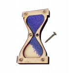 Sablier en bois bleu foncé pour enfants, jouet educatif Sablier en bois bleu foncé pour enfants, jouet educatif