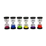 Sablier en plastique pour enfant, jeu de 6 pièces, sablier créatif, horloge de sable, 1 / 3 / 5 / 10 ... Sablier en plastique pour enfant, jeu de 6 pièces, sablier créatif, horloge de sable, 1 / 3 / 5 / 10 ...
