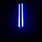 Sabre laser pour enfants, jouets lumineux, lumire, induction, couleur changeante, tlescopique, deux ...