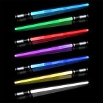 Sabre laser etoile 2 - en - 1, jouet epe clignotante, tlescopique a couleur changeante, son led, bton ...