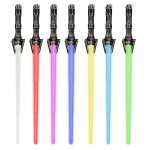 Sabre laser en plastique pour enfants, jouets lumineux, sabre laser, epe en plastique, lumire led clignotant ...