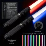 Sabre lumineux a dtection de gravit 2 en 1, version amliore, epe laser en mtal 15 couleurs, jouet ...