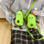 Sac a bandouli�re en peluche pour b�b�, mignon, doux, fruit, avocat, poup�e, porte monnaie, dessin anim�, ...