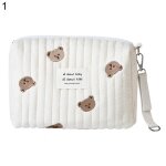 Sac a bandoulire simple pour maman, fermeture eclair, imprim ours mignon, couleur crmeuse, sac de ...