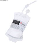 Sac de boisson sanguine en pvc de 350ml, accessoire de simulation de vampire, ixd'halloween, effrayant ...